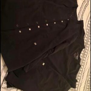 Greys Anatomy black scrub set size small